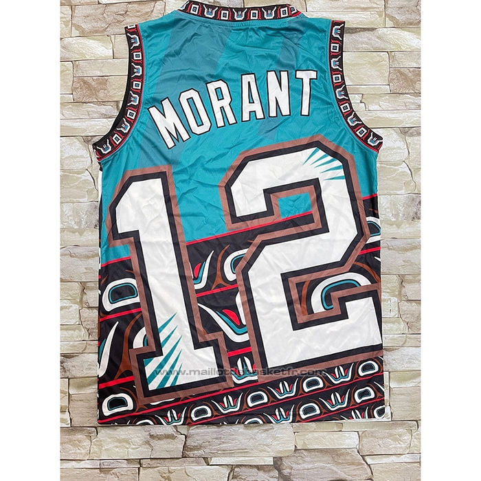 Maillot Memphis Grizzlies Ja Morant #12 Mitchell & Ness Big Face Vert